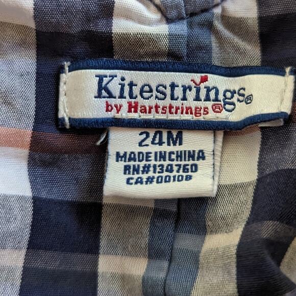 Kitestrings Overalls Boys Sz 24m Fox Embroidered Navy Hartstrings Cute - Picture 5 of 5